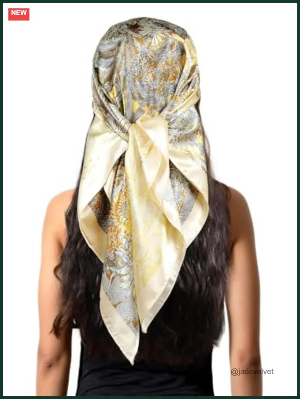 Satin Head Scarf for Women 35x35 Silk Like Hair Wrap Square Bandana Neck Scarf